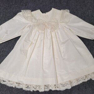 Small Treasures Vintage Special Occasion Christening Dress Toddler Sz 24 mos